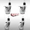Service Caster 4'' SS Nylon Swivel 1-7/8'' Expanding Stem Caster Set 2 Total Lock Brakes, 4PK SCC-SSEXTTL20S414-NYS-2-S-2-178 - alternate 2